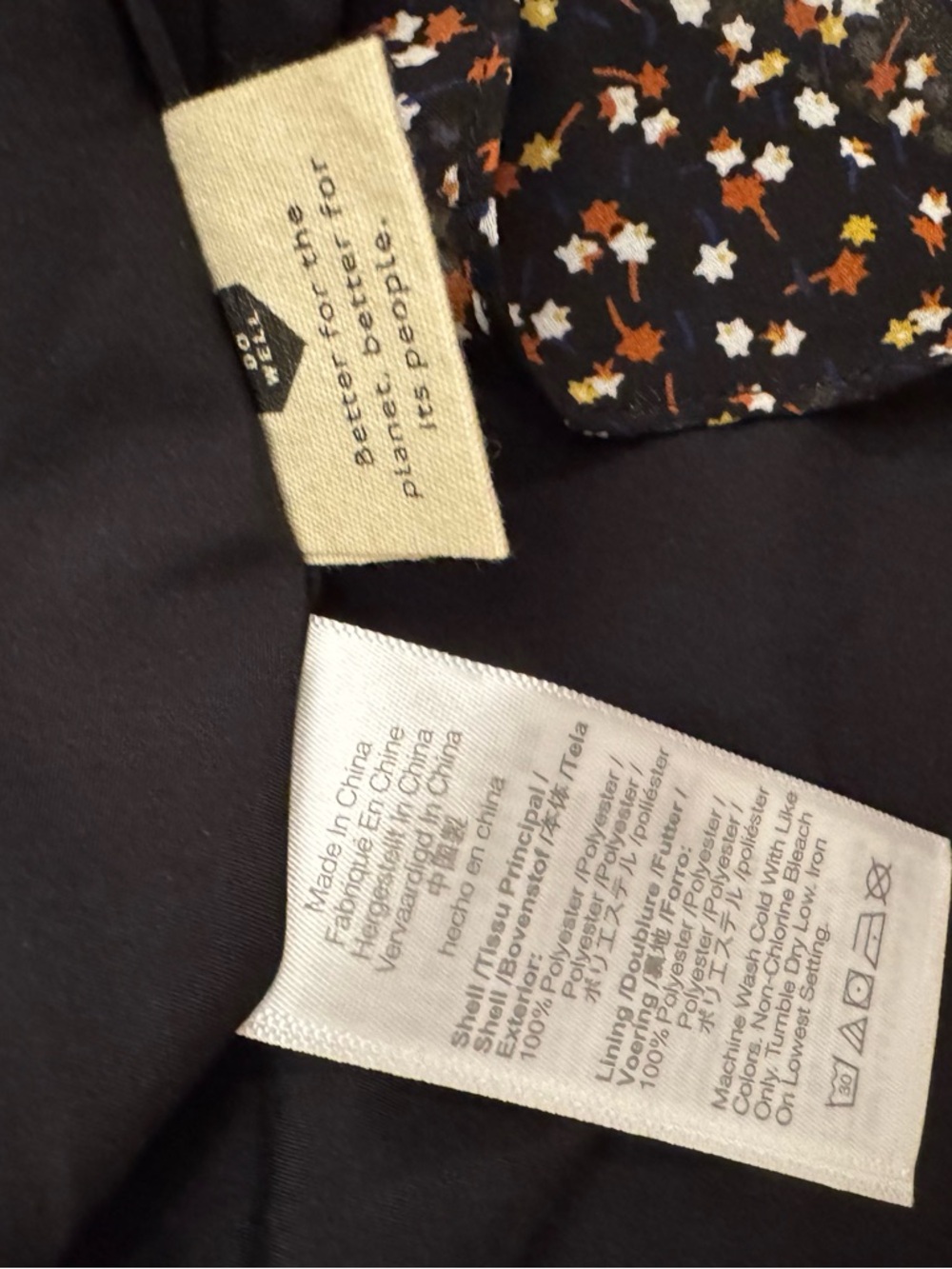 Madewell Black Floral Long Sleeve Mini Dress Size M NWT - Picture 3 of 8